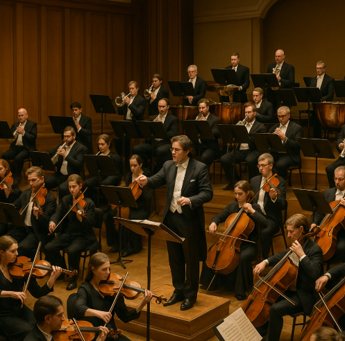 오케스트라 지휘자, 단원들 이미지