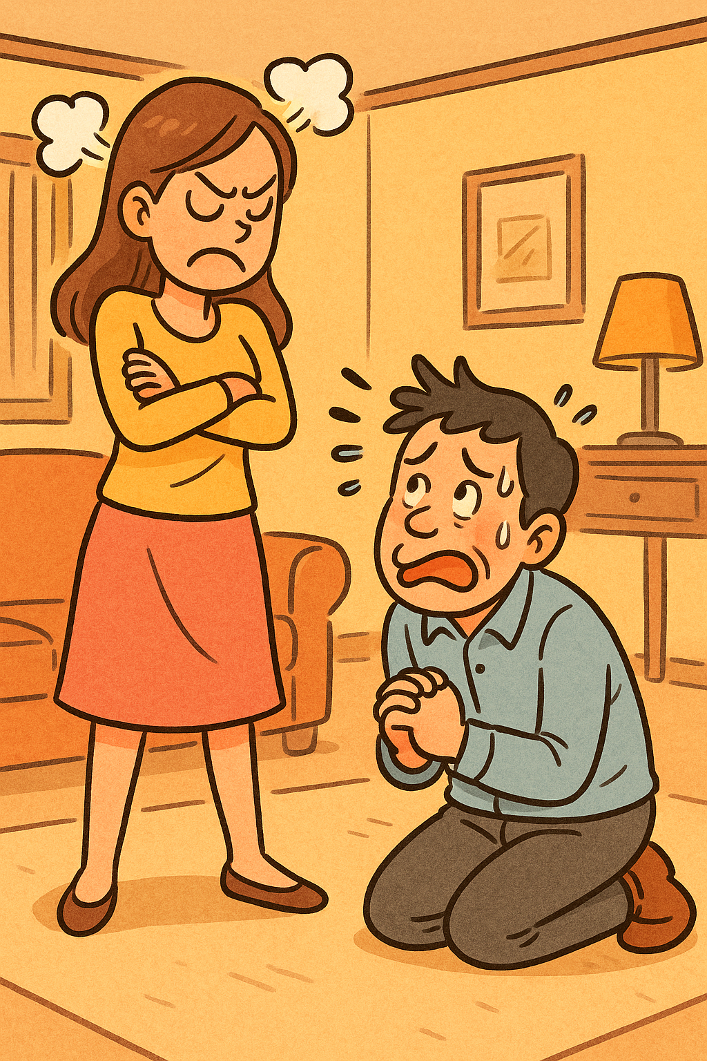 주말에 출근하는 남편이 아내를 설득할 때 보기 좋은 영화 관련 그림