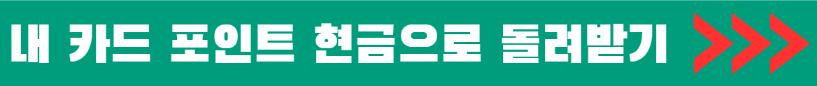 카드포인트 현금으로 돌려받는 방법