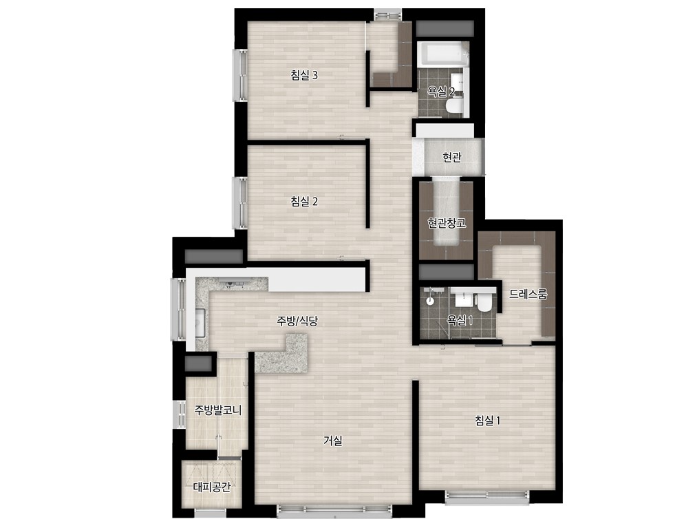 두산위브 트레지움 월산 평면도 84C