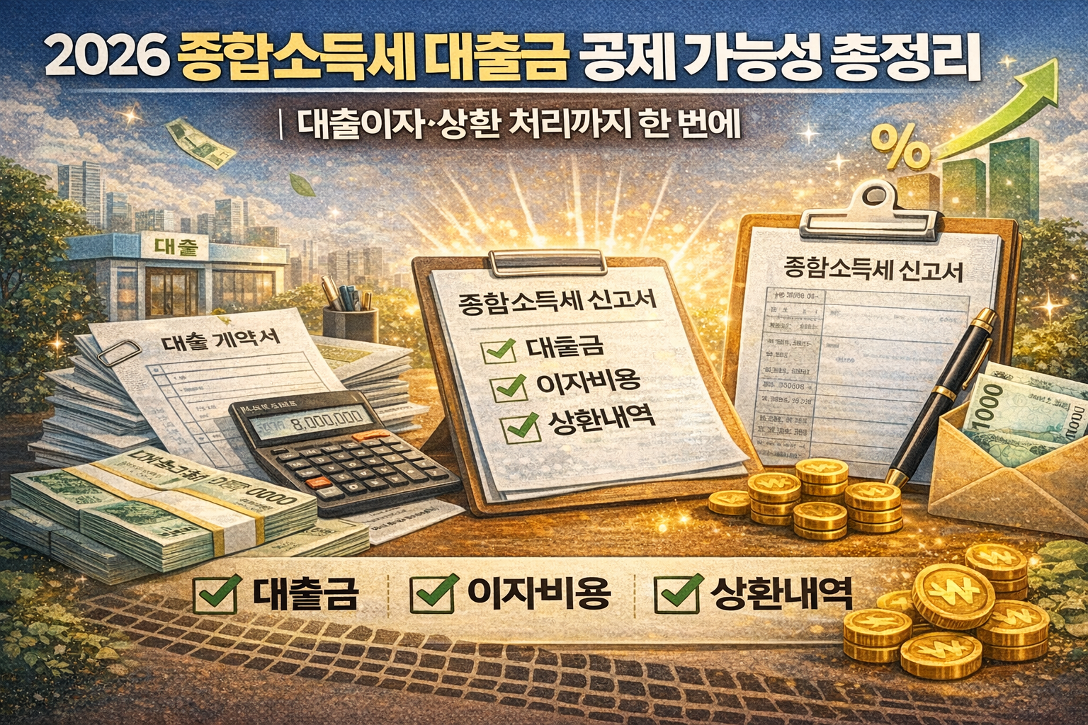 2026 종합소득세 대출금 공제 가능성 총정리 💸 대출이자·상환 처리까지 한 번에
