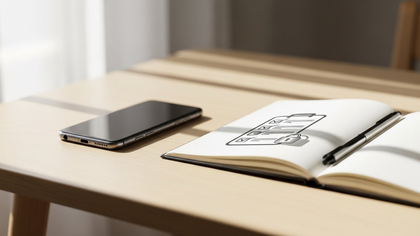 비밀번호를 안전하게 관리하기 위한 보안 체크리스트를 정리하는 작업 환경