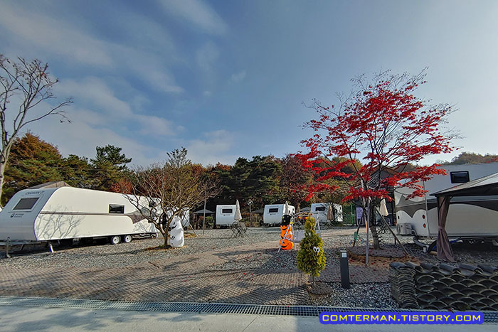 금산 만악리 수목원 카라반 전경