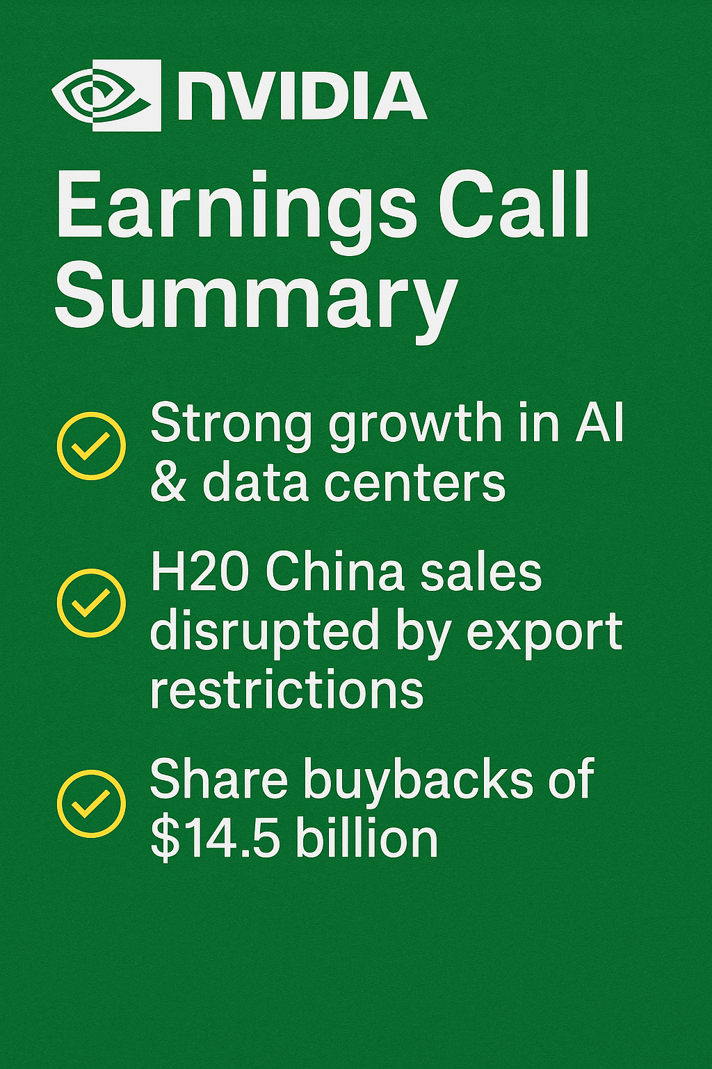 엔비디아 어닝콜요약