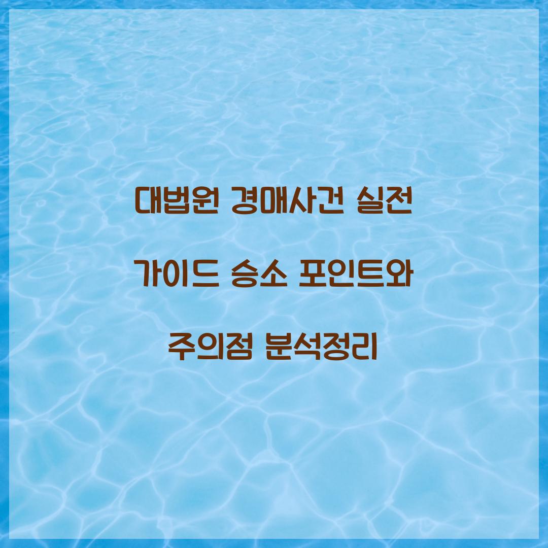 대법원 경매사건