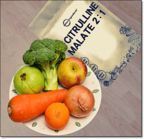 말산 보충제와 과일 채소