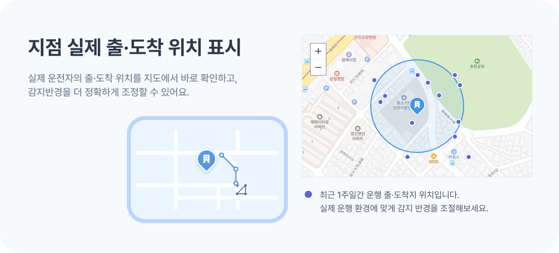 출도착지점표시