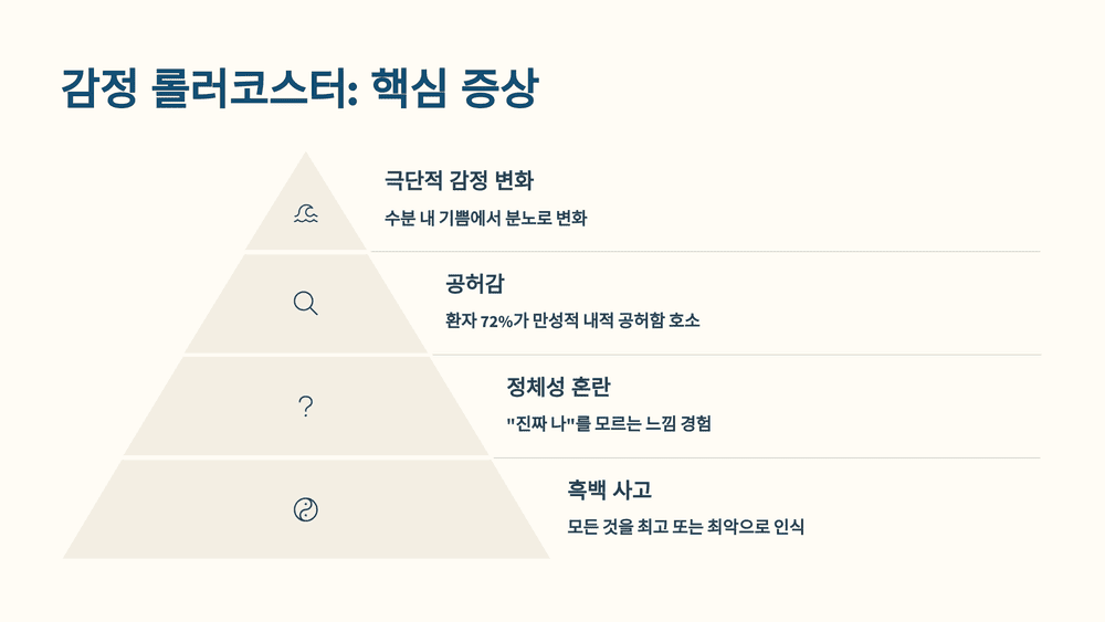 감정 롤러코스터: 핵심 증상