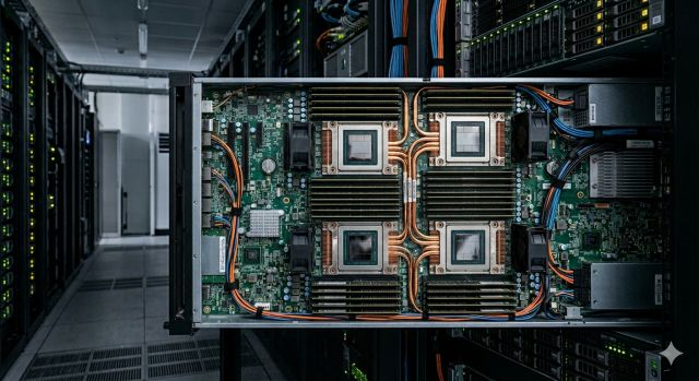 AI 서버와 반도체 메모리 구조를 보여주는 이미지