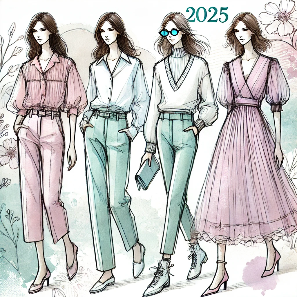 2025년 봄 패션 트렌드: 파스텔 컬러 스타일링