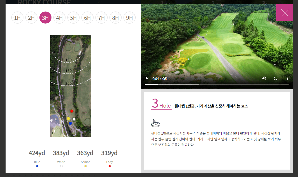 뉴스프링빌 컨트리클럽 록키코스 3