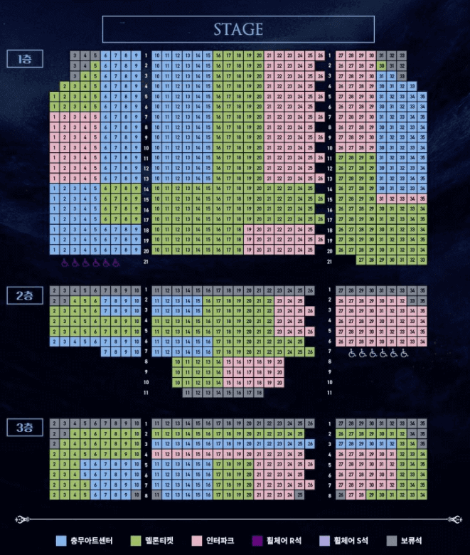 예매처별 좌석배치도
