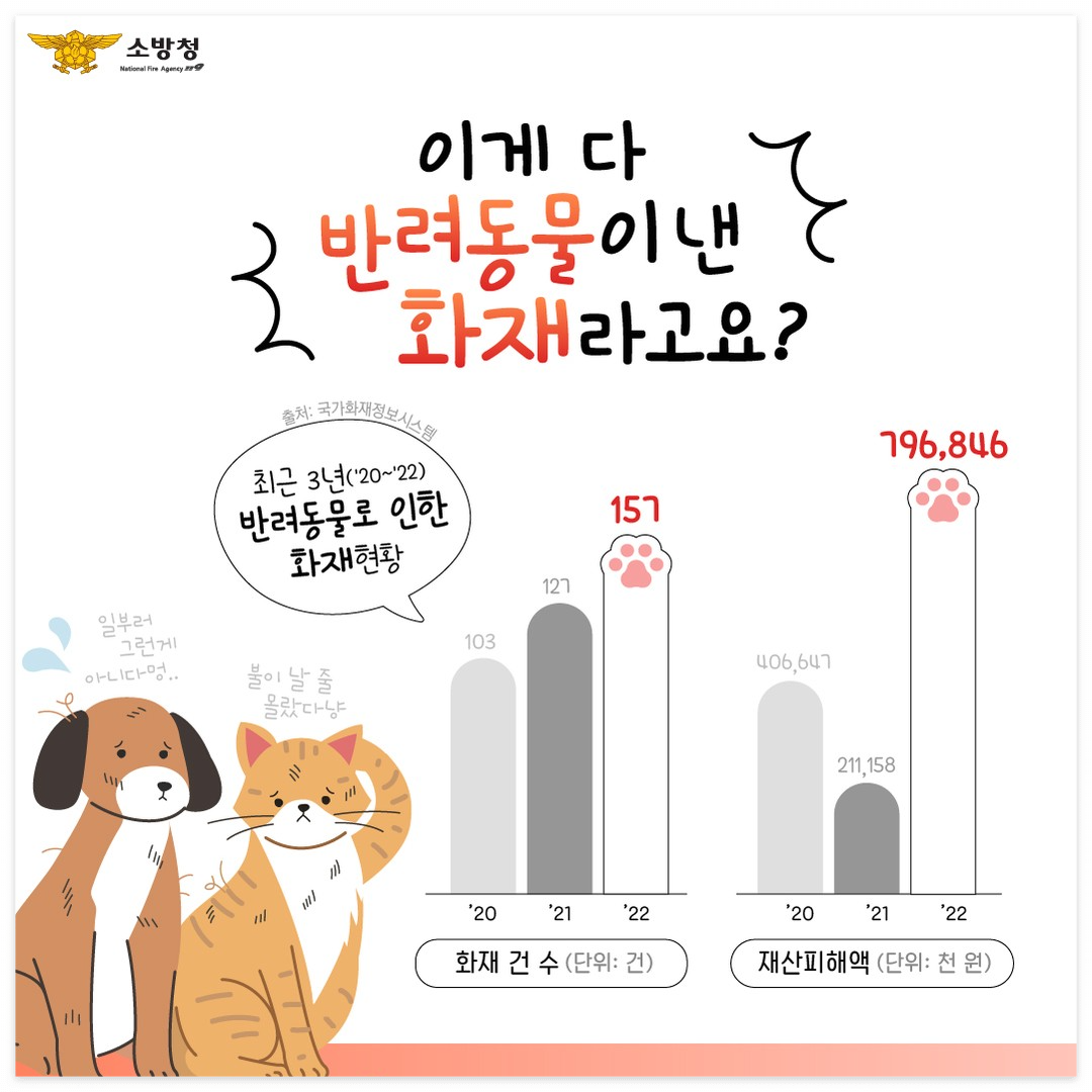 반려동물 화재 예방 실천 수칙