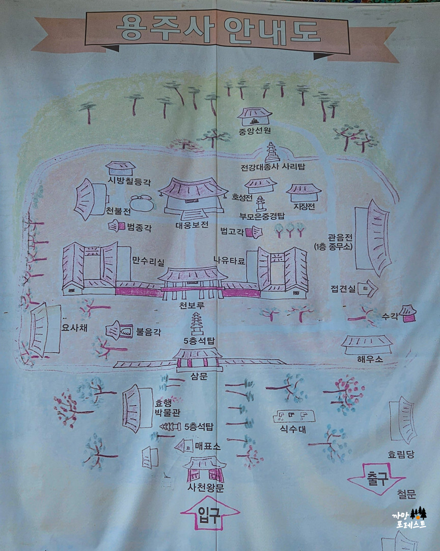 용주사 안내도