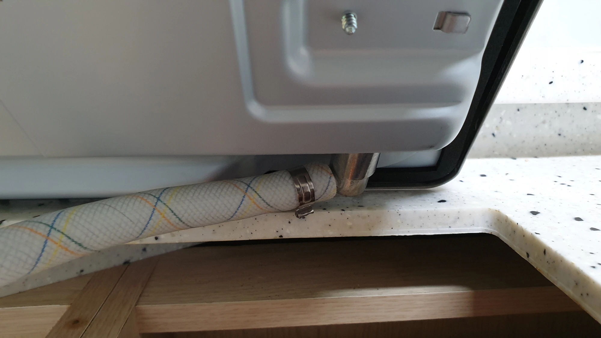 가스레인지 배관 연결 모습