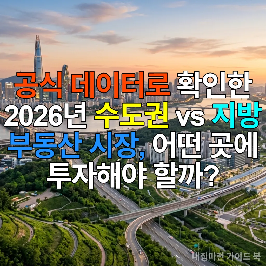 2026년 수도권과 지방 부동산 시장을 비교하는 한국 도시 풍경