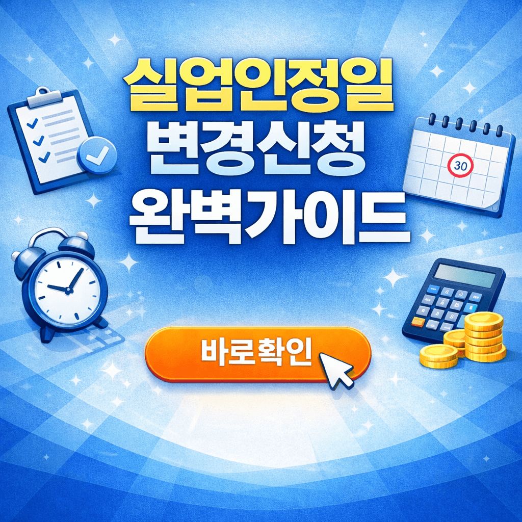 고용노동부 실업인정일 변경, 놓치면 급여 중단되는 필수 절차