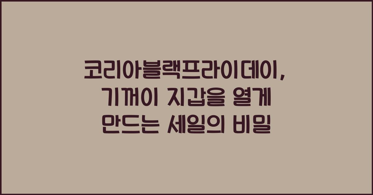 코리아블랙프라이데이