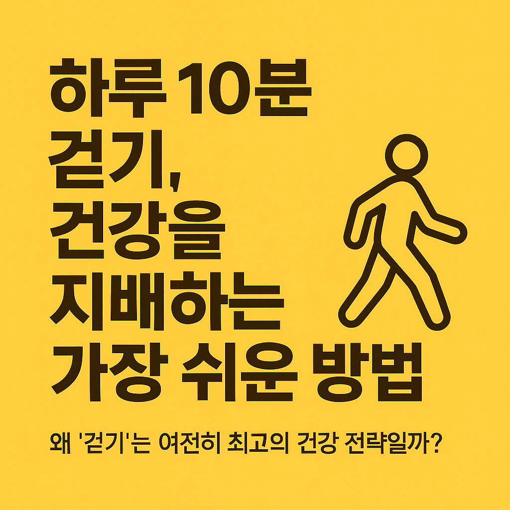 하루 10분 걷기, 건강을 지배하는 가장 쉬운 방법
