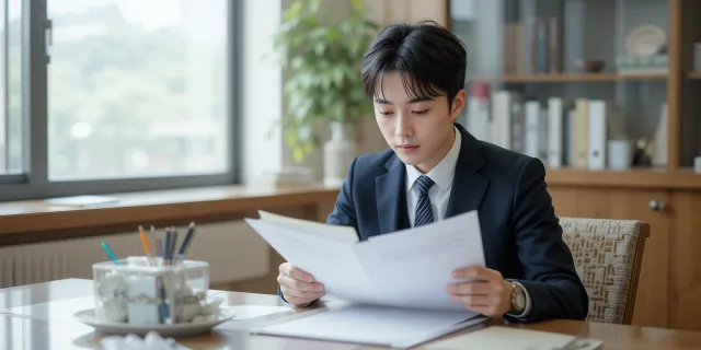 부실우려차주 승인서류 확인하는 장면
