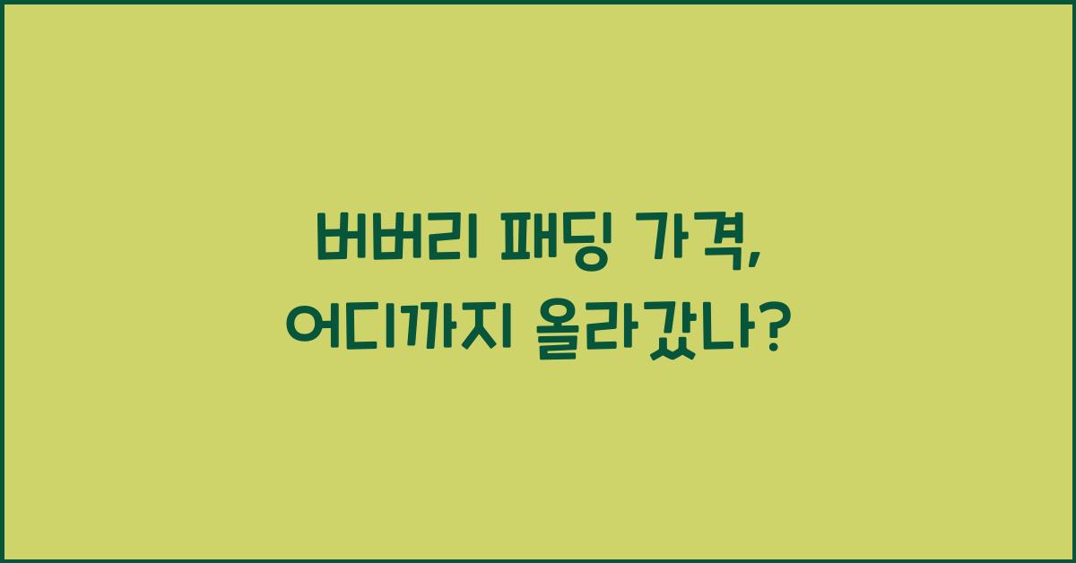 버버리 패딩 가격