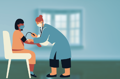 추석 응급실 진료 병원 찾기와 관련한 병원에서 진료중인 그림