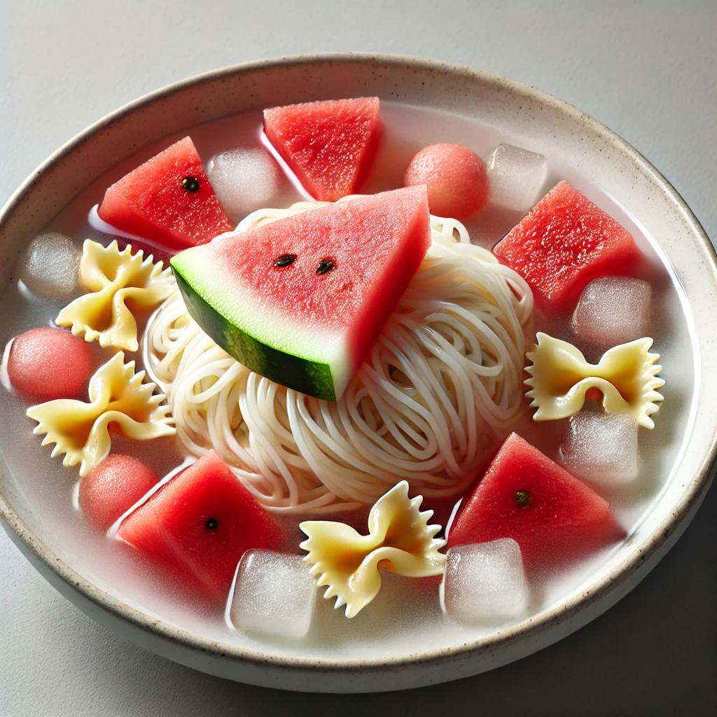 동치미 냉면 육수 수박 파스타 만들기