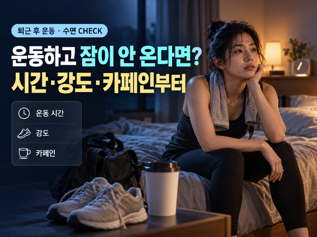 퇴근 후 운동하고 잠이 안 올 때!