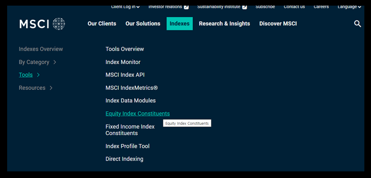MSCI 홈페이지