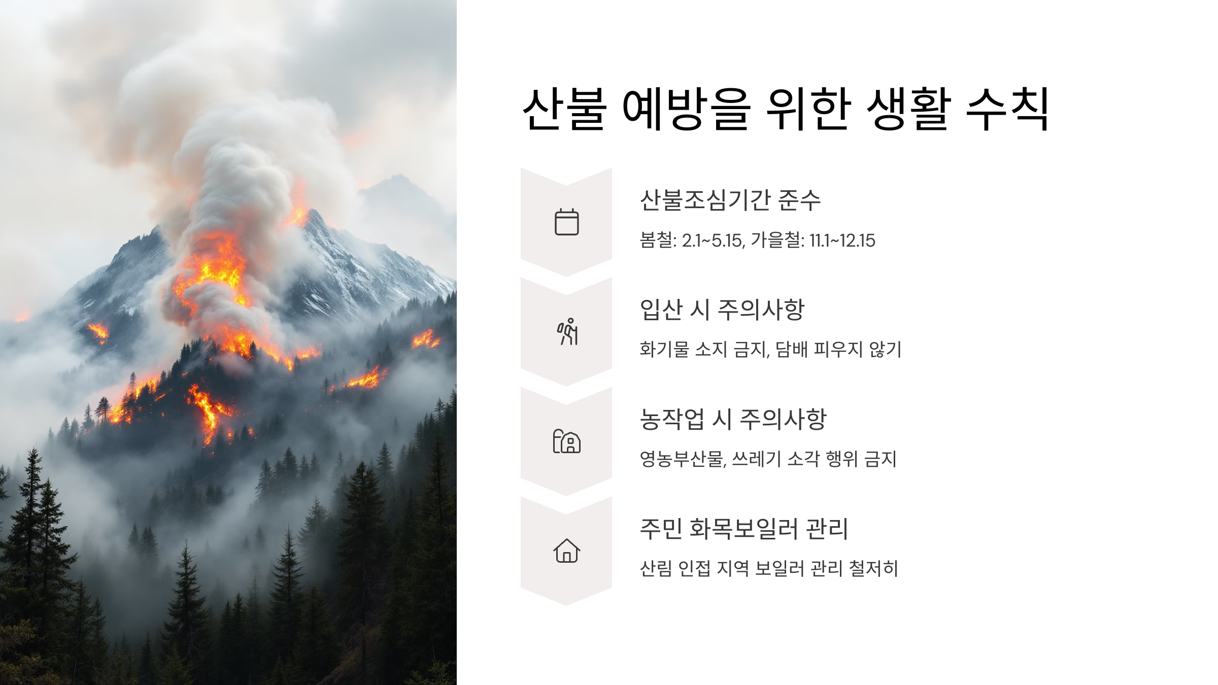 산불 예방을 위한 생활 수칙