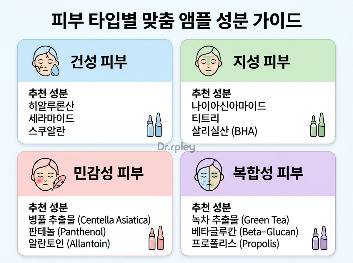 닥터리플리 피부 타입별 앰플 추천 건성 지성 복합성 민감성
