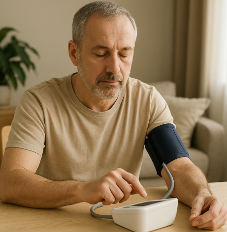 혈압 관리하는 모습