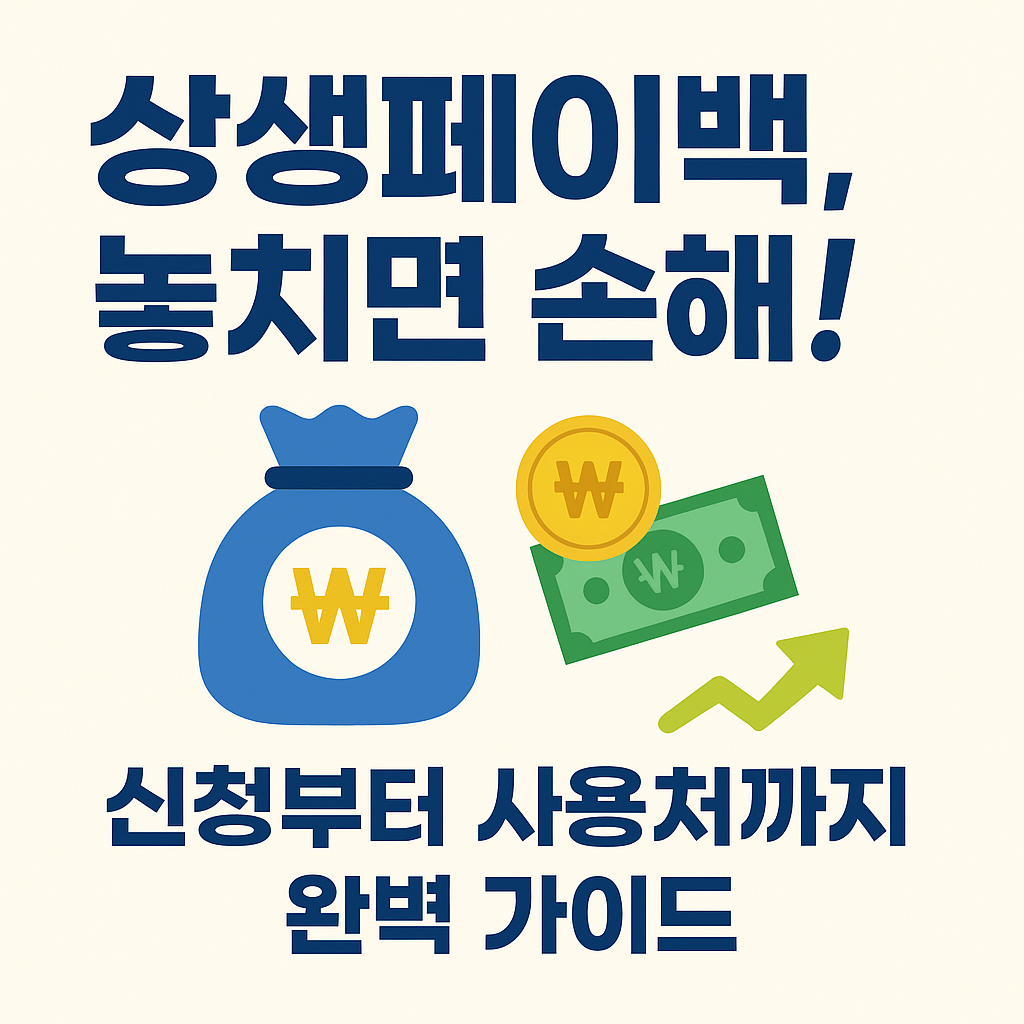 상생페이백, 놓치면 손해! 신청부터 사용처까지 완벽 가이드