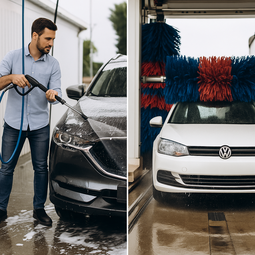 셀프 세차 vs 자동 세차: 도장 보호와 효율 비교