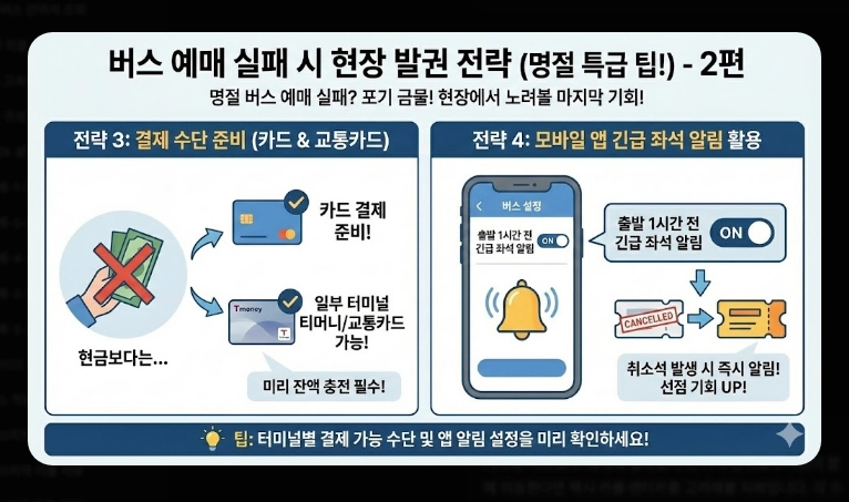 예매 실패 시 교통수단(고속버스,택시)(비교 + 전략)