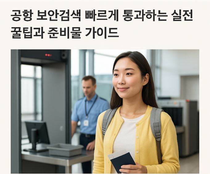공항 보안검색 완벽 통과 전략, 초보자를 위한 준비물