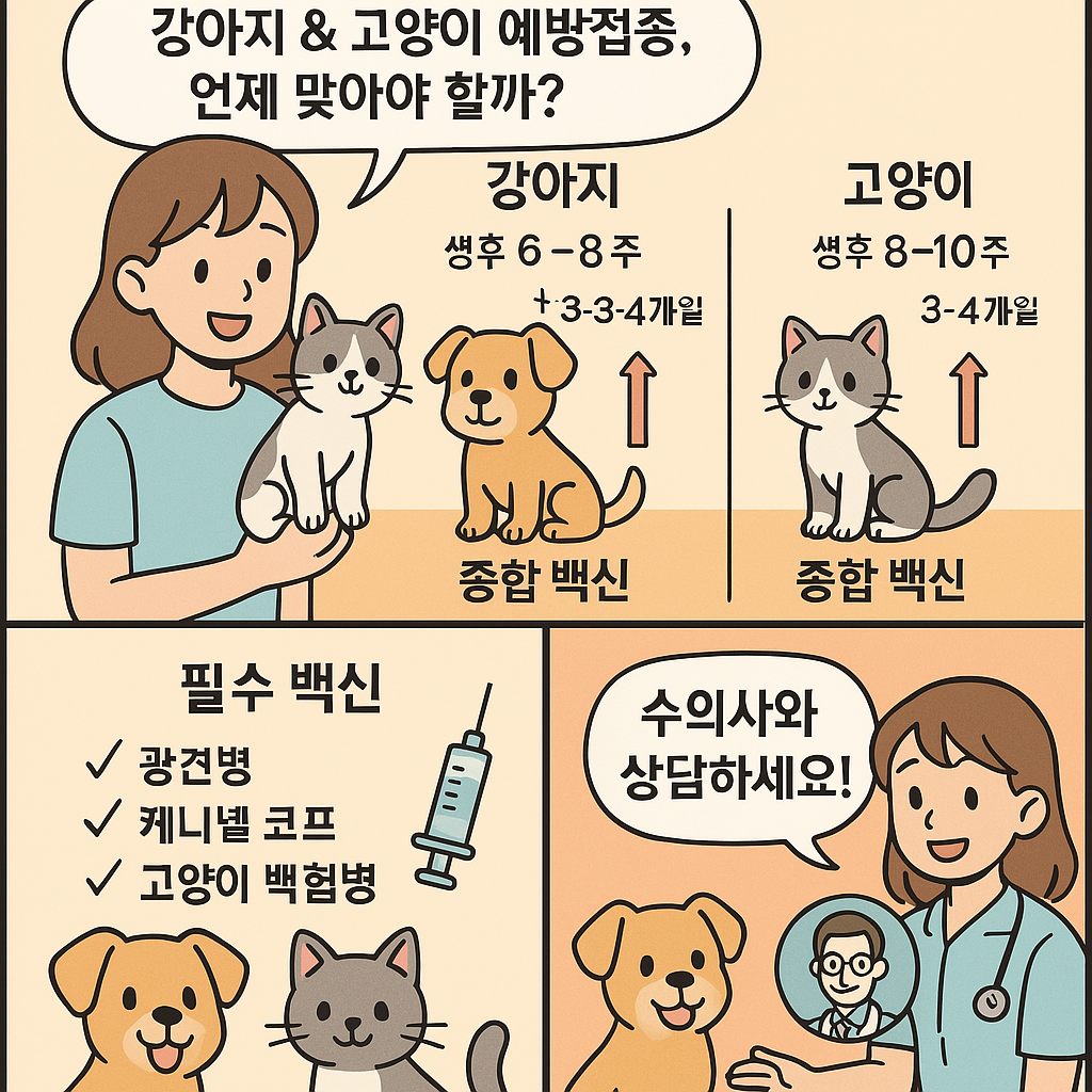 강아지&amp;고양이 예방접종