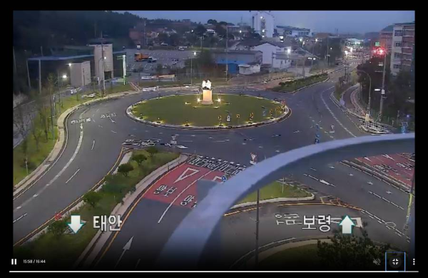 보령해저터널홍보관 cctv 밤 화면