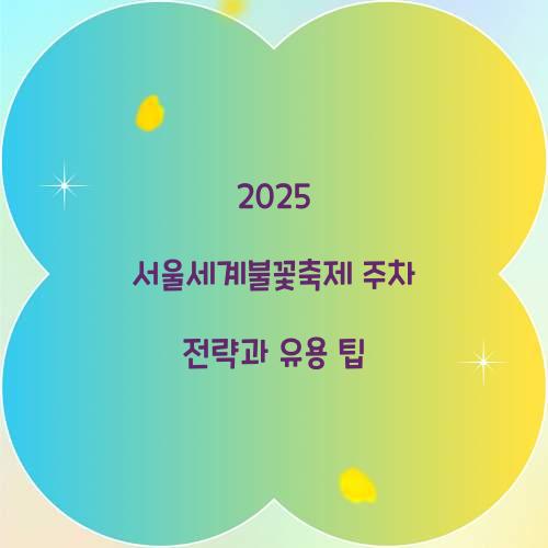 2025 서울세계불꽃축제 주차