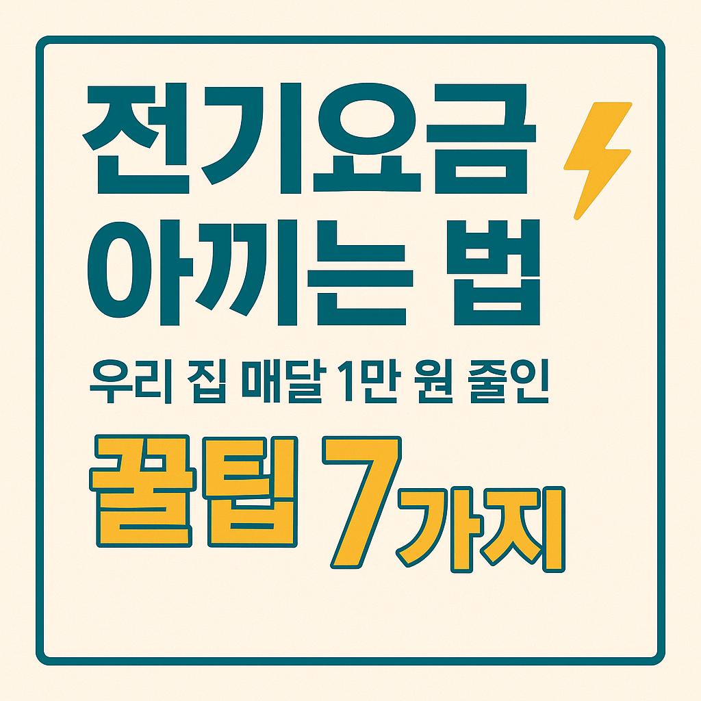 전기요금 아끼는 법