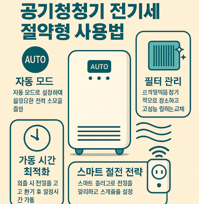 공기청정기 절약하는 사진