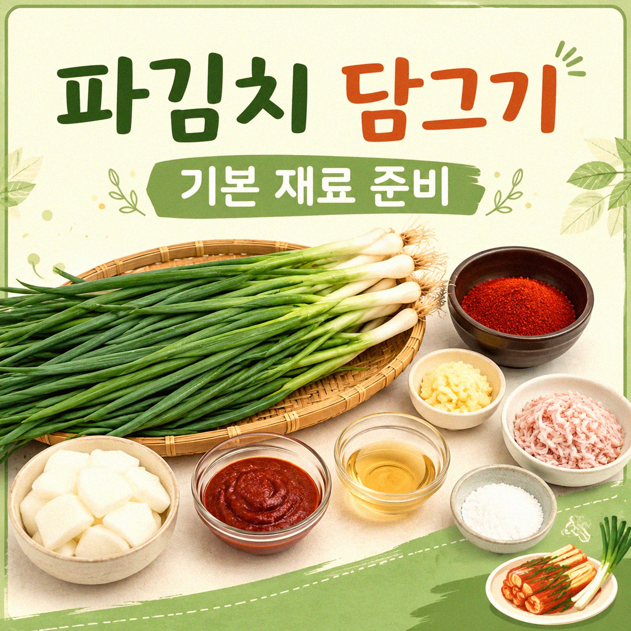 파김치 직접 담그기, 이렇게 하면 실패 없어요