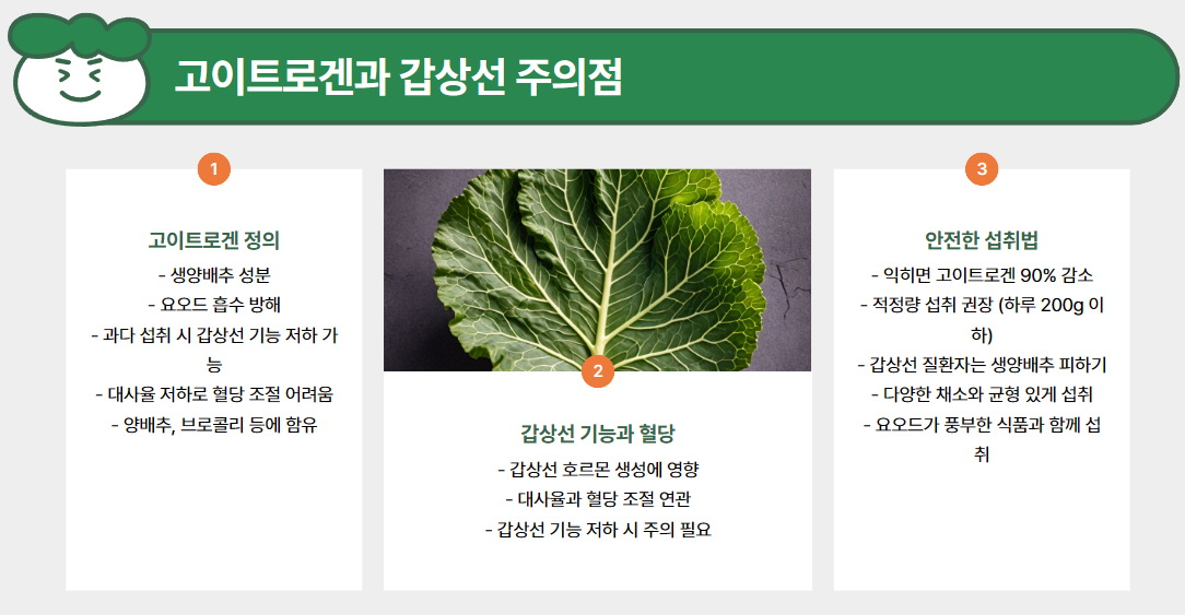 고이트로겐과 갑상선 주의점