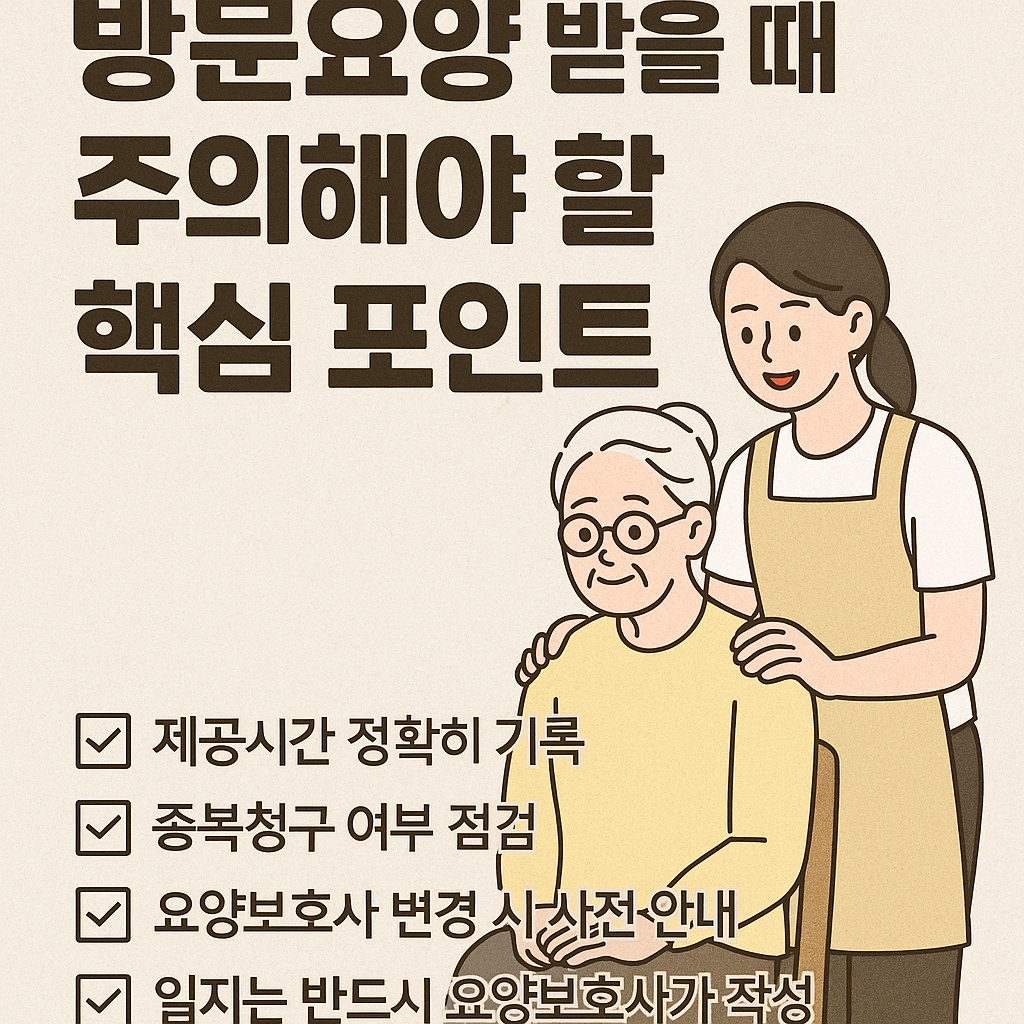 방문요양 받을 때 주의해야 할 핵심 포인트