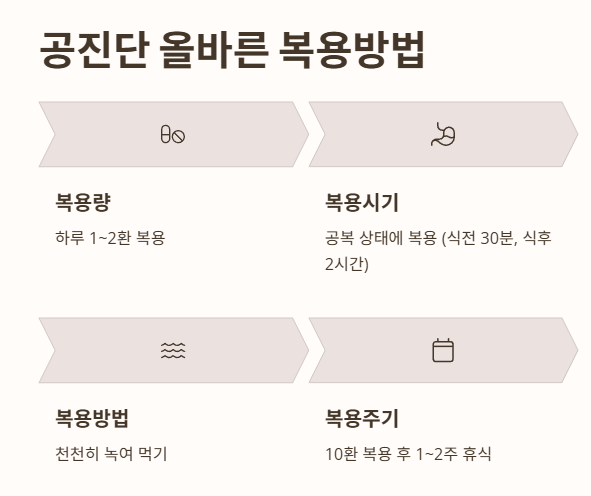 공진단 복용방법