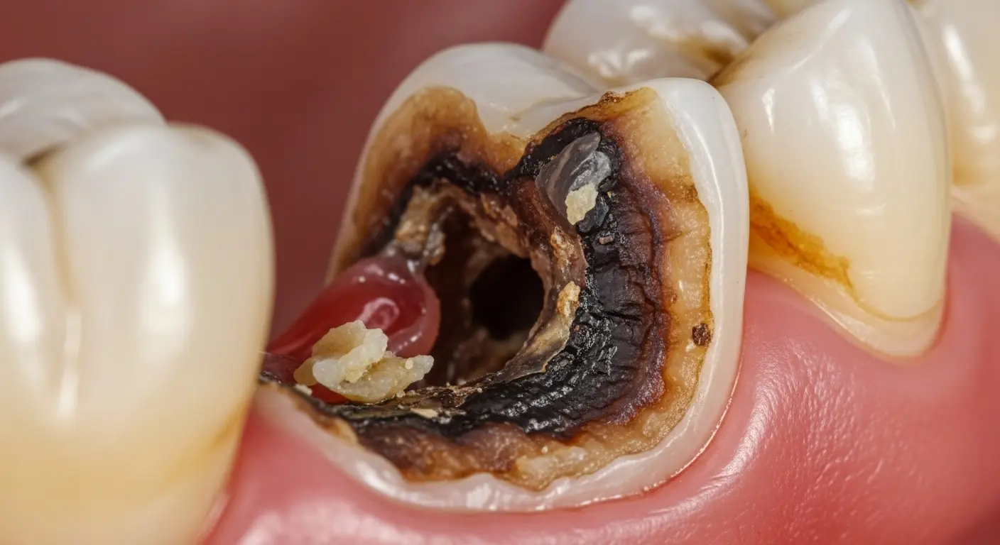 깊게 진행된 충치