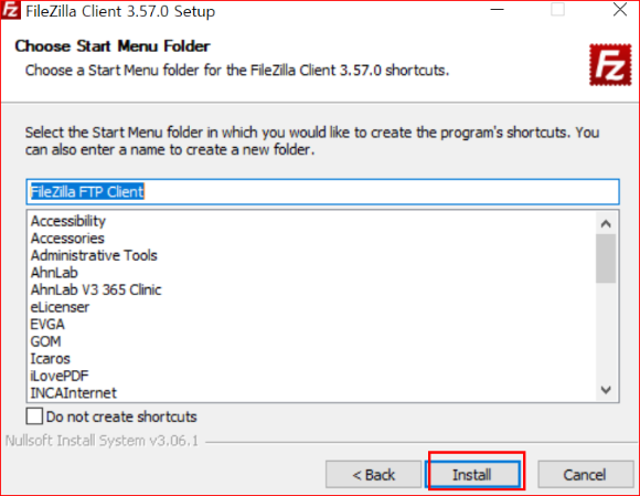 파일질라 복사 시작