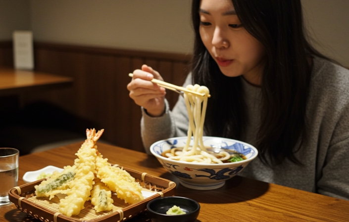 생활의달인 은둔식달 일본 카가와식 사누키 냉우동 야채튀김 대전 맛집 식당 위치