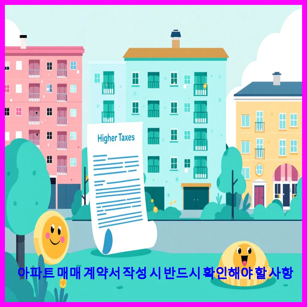 아파트 매매 계약서 작성 시 반드시 확인해야 할 사항
