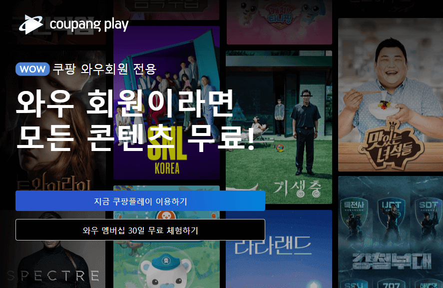 쿠팡플레이-PC버전-웹사이트-주소